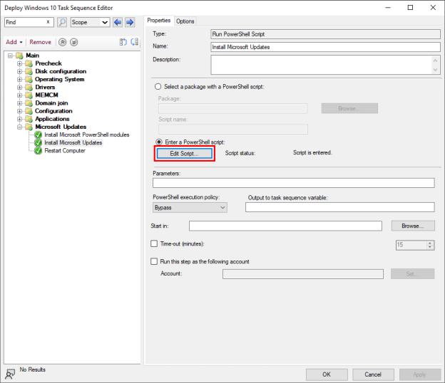 Use PSWindowsUpdate in MEMCM Task Sequence | Stijn Denruyter